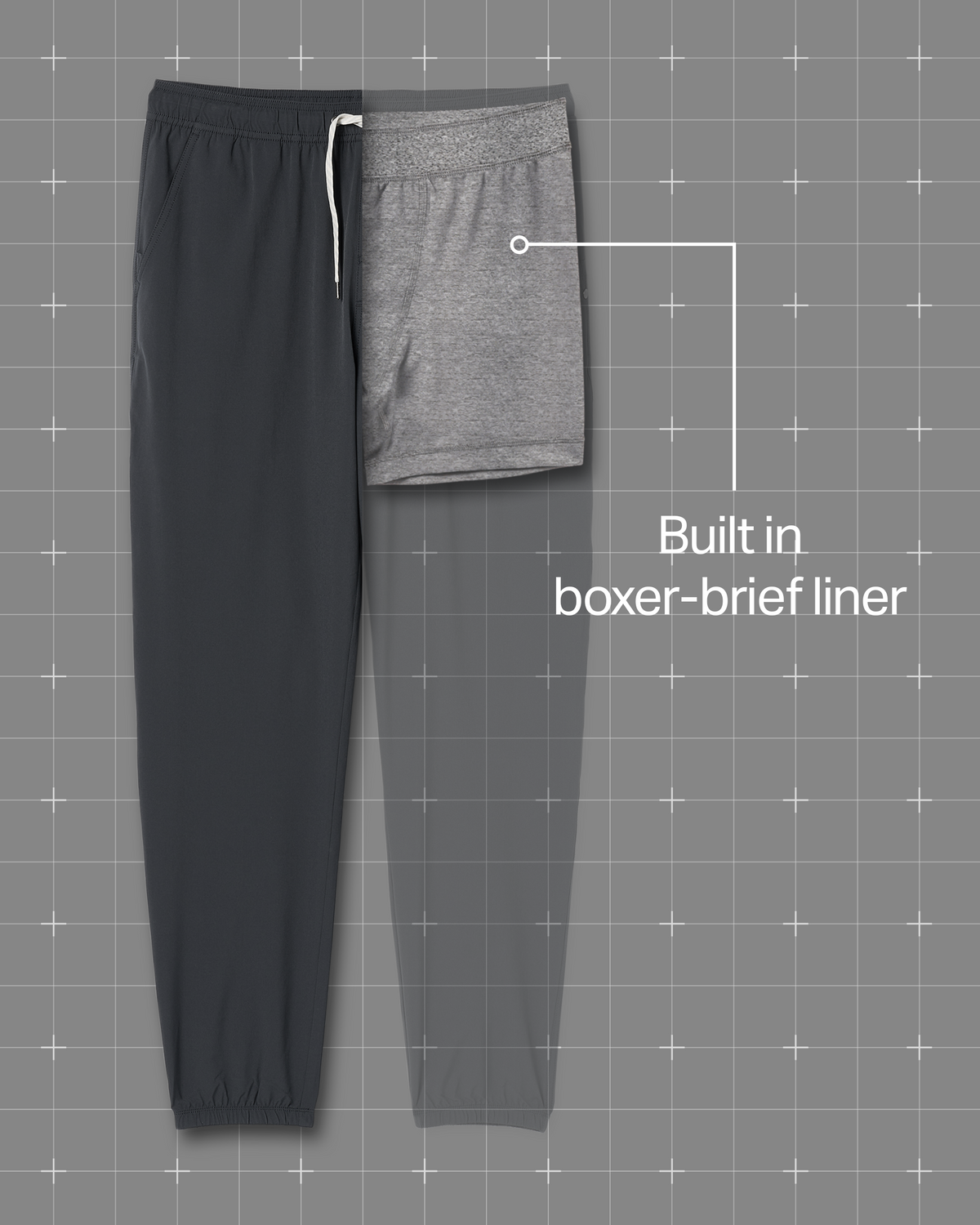 Kore Jogger Lined 28" | Charcoal