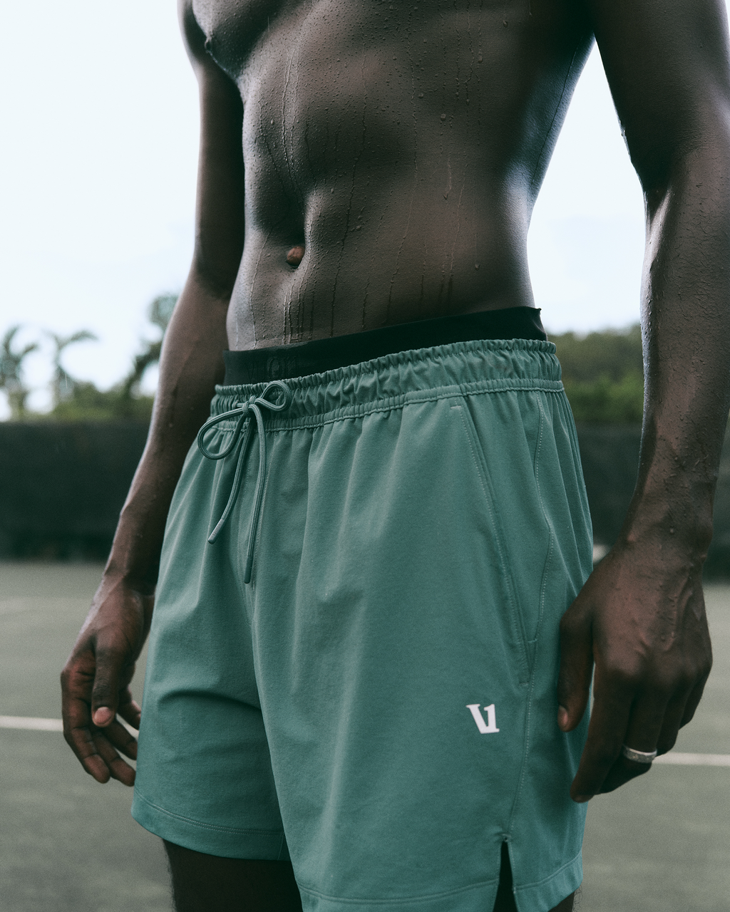 Crosscourt Short Unlined 5" | Dark Cyan