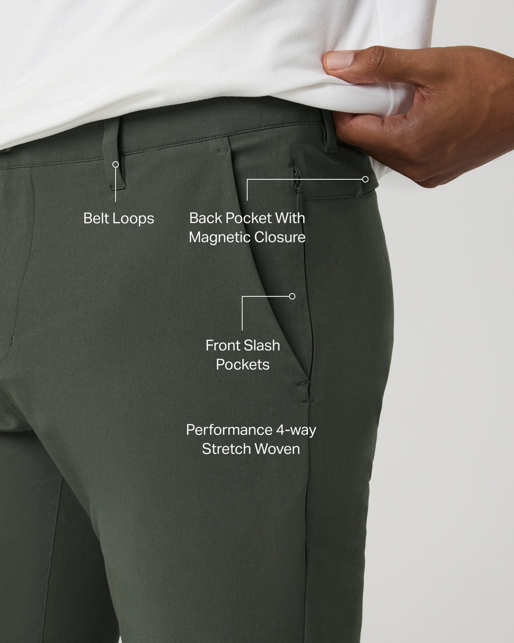 Aim Trouser Athletic Slim Fit 32" | River Rock