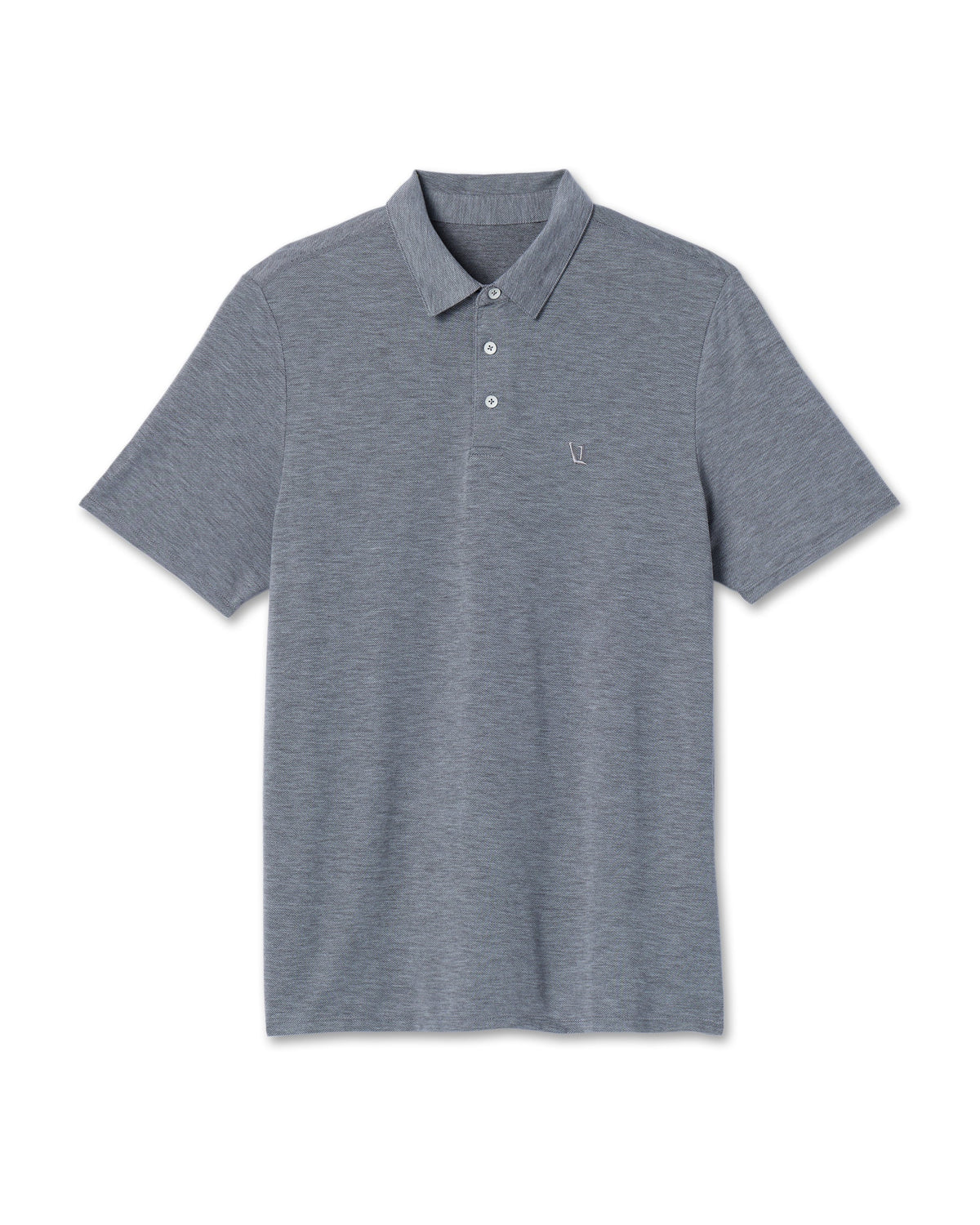 Knit Twill Polo | Heather Grey