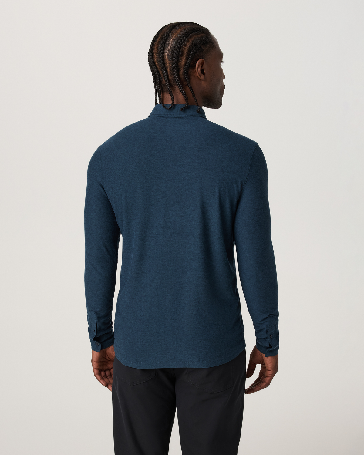 Long Sleeve Strato Tech Polo | Navy Heather