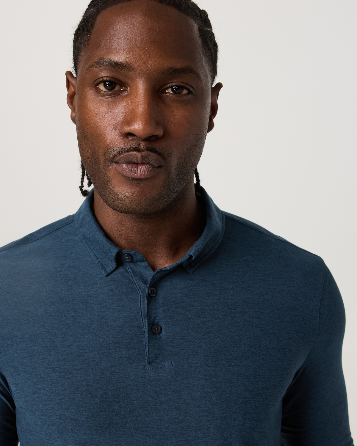 Long Sleeve Strato Tech Polo | Navy Heather