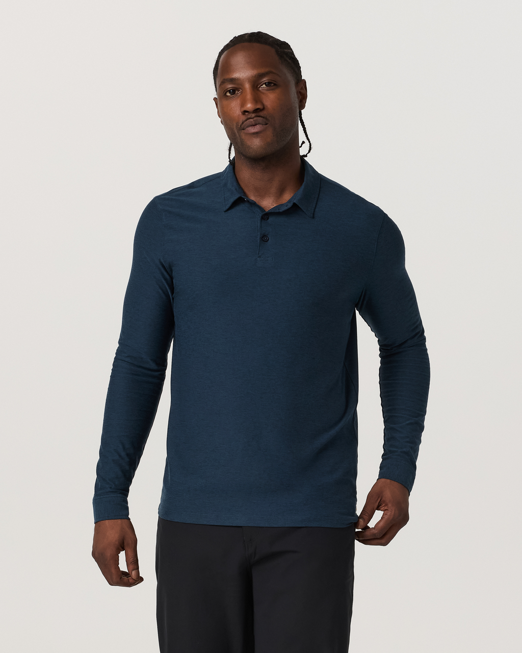 Long Sleeve Strato Tech Polo | Navy Heather