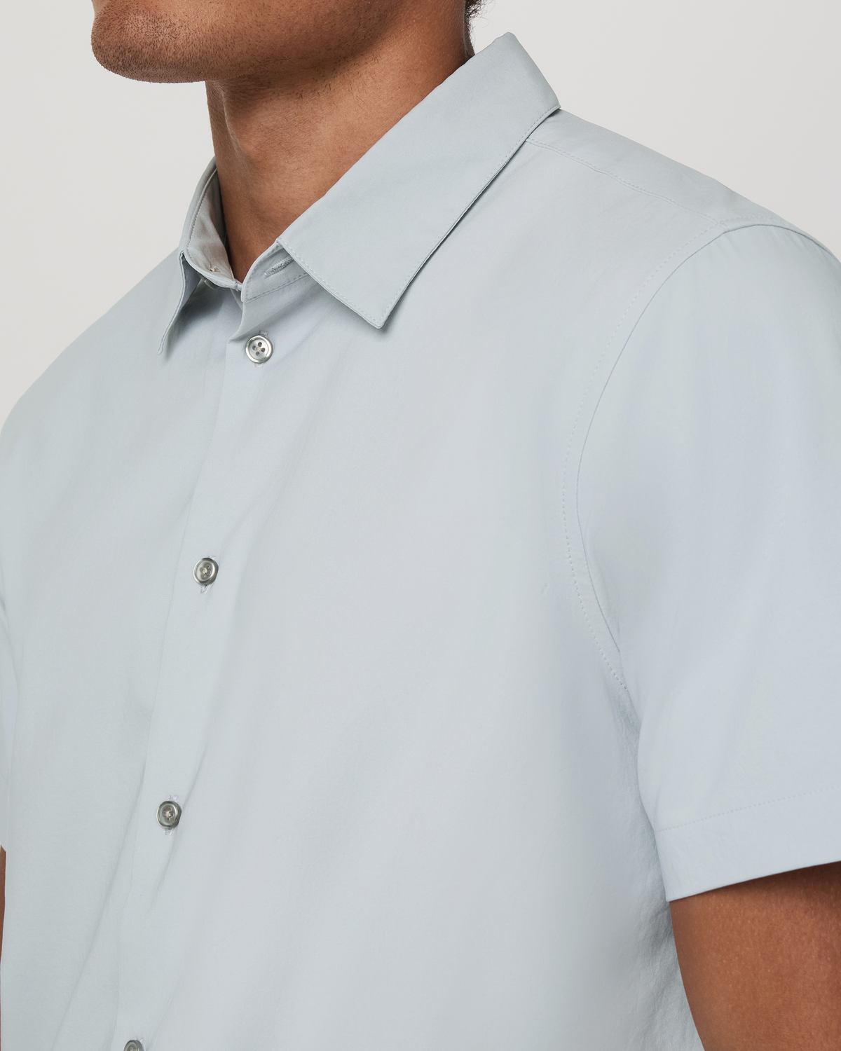Short Sleeve Manhattan Button Down | Harbor Grey