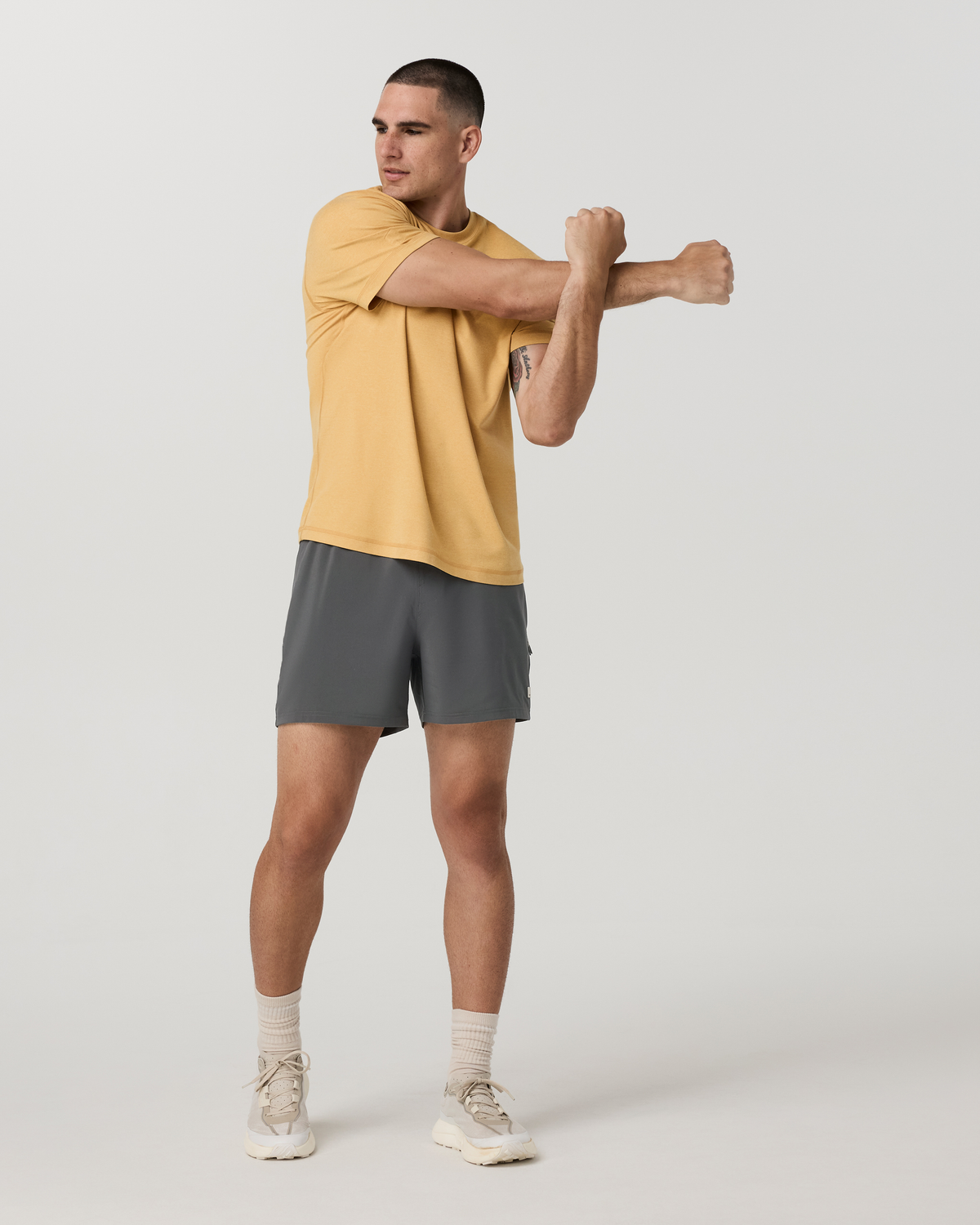 Short Sleeve Ponto Performance Tee | Brass Heather