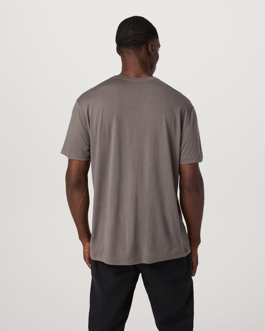 Short Sleeve Merino Wool Tee | Smokey Taupe