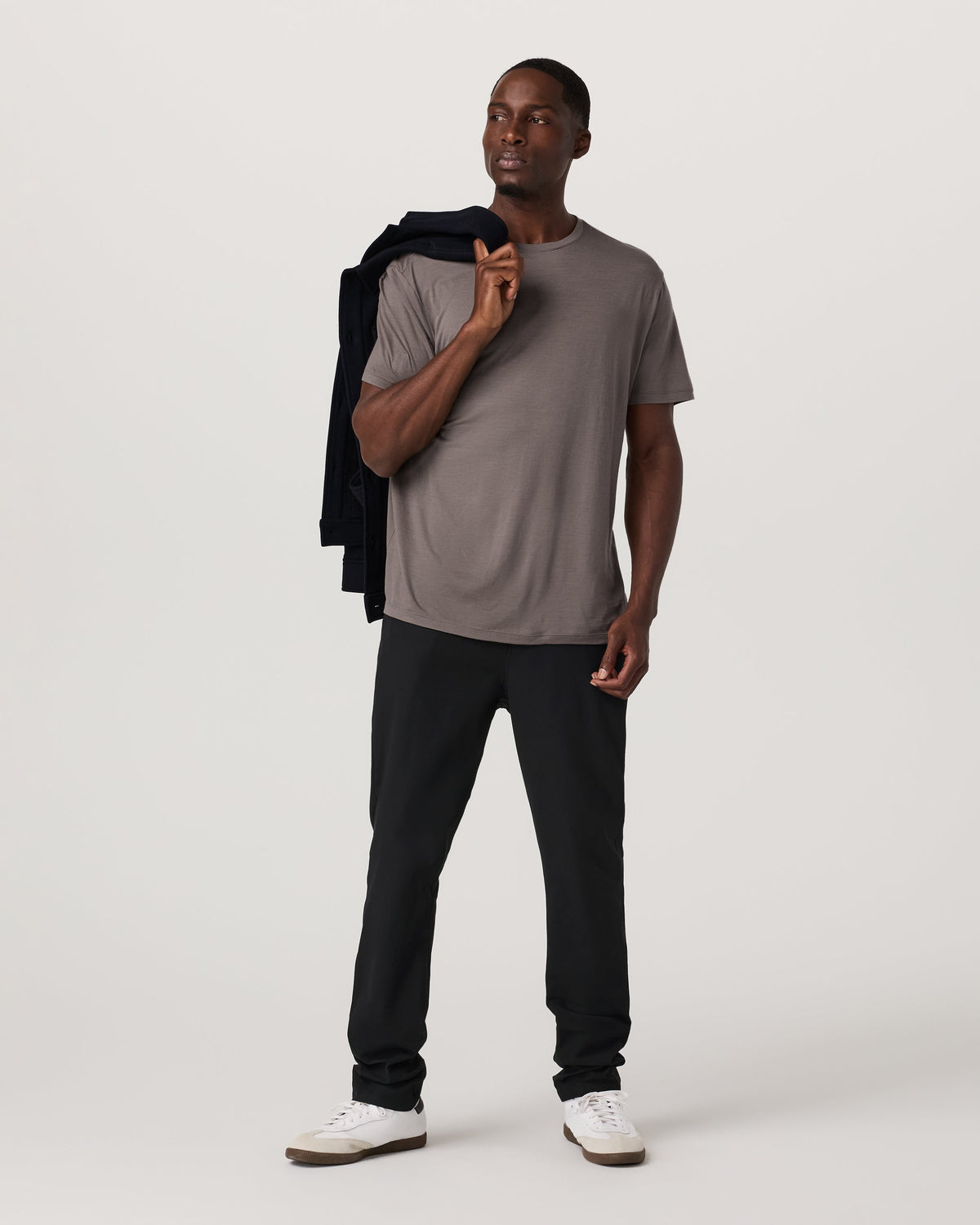 Short Sleeve Merino Wool Tee | Smokey Taupe