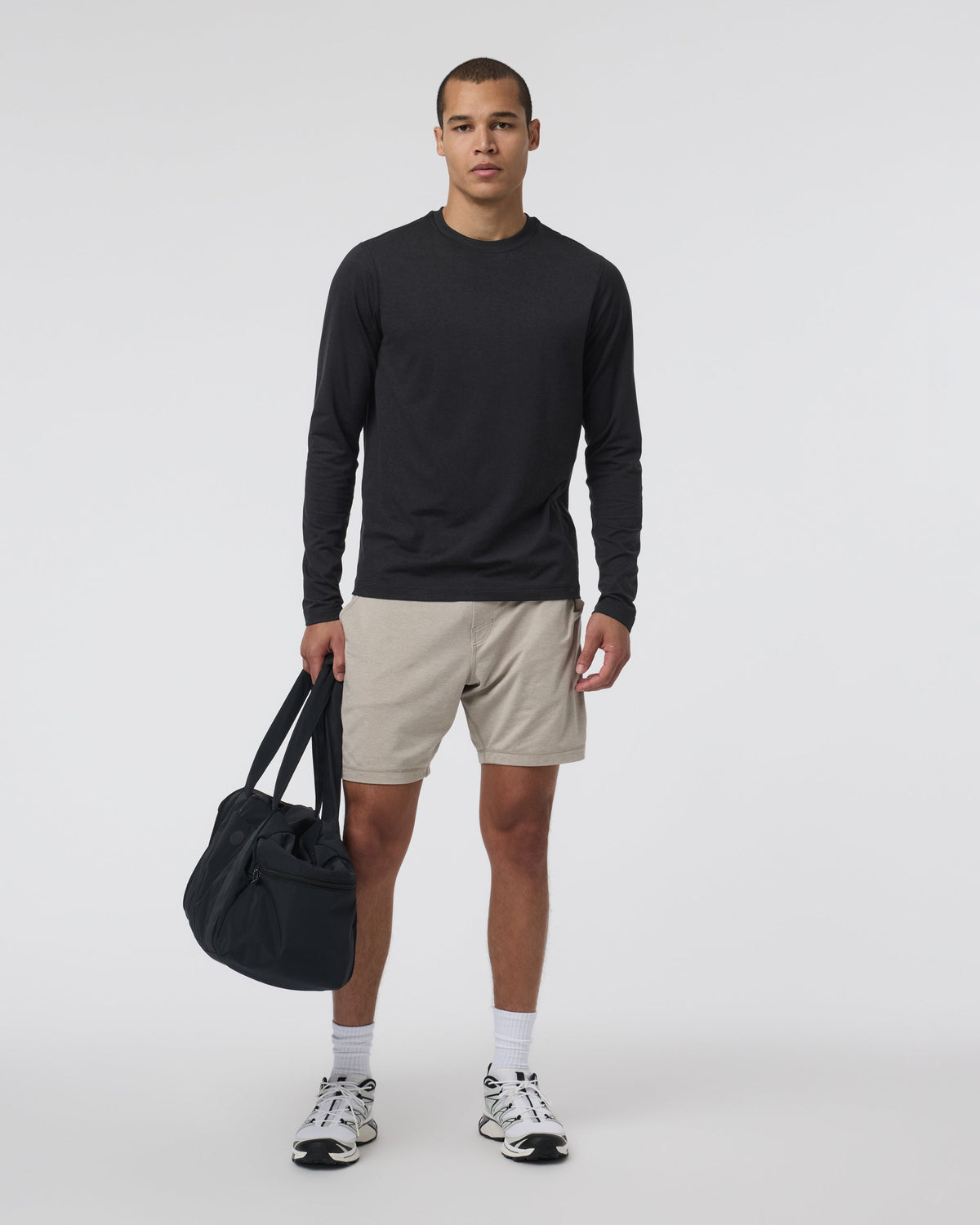 Long Sleeve Ponto Performance Tee | Black Heather
