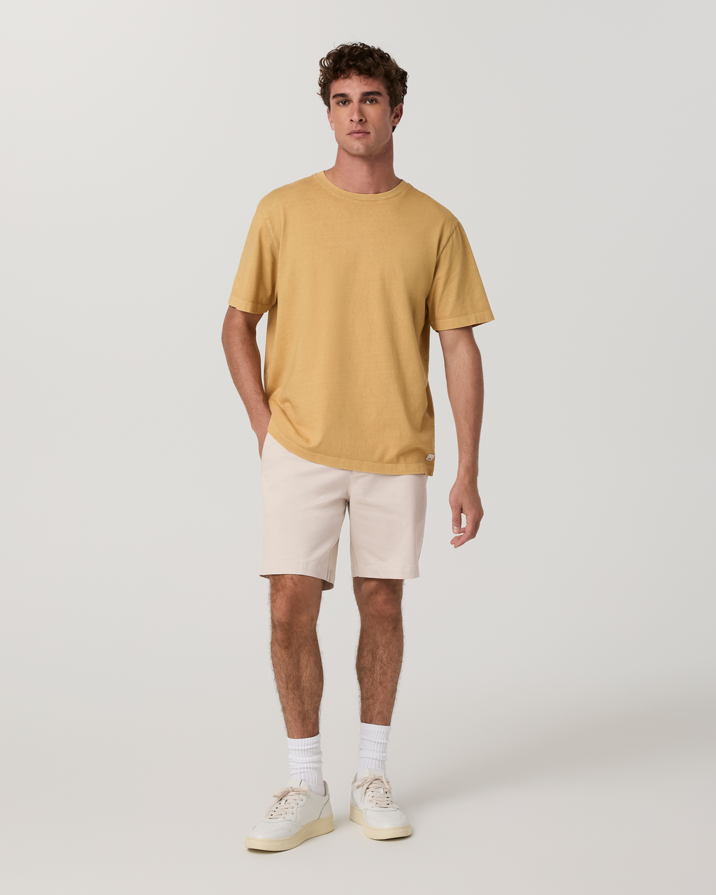 Short Sleeve Vuori Heavyweight Cotton Tee - Relaxed Fit | Golden Brown Garment Dye