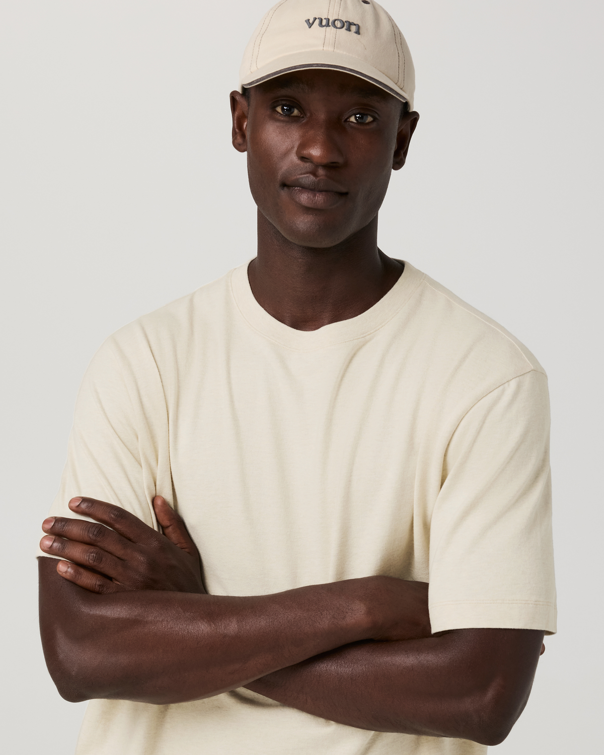 Short Sleeve Vuori Heavyweight Cotton Tee - Relaxed Fit | Buttermilk Heather