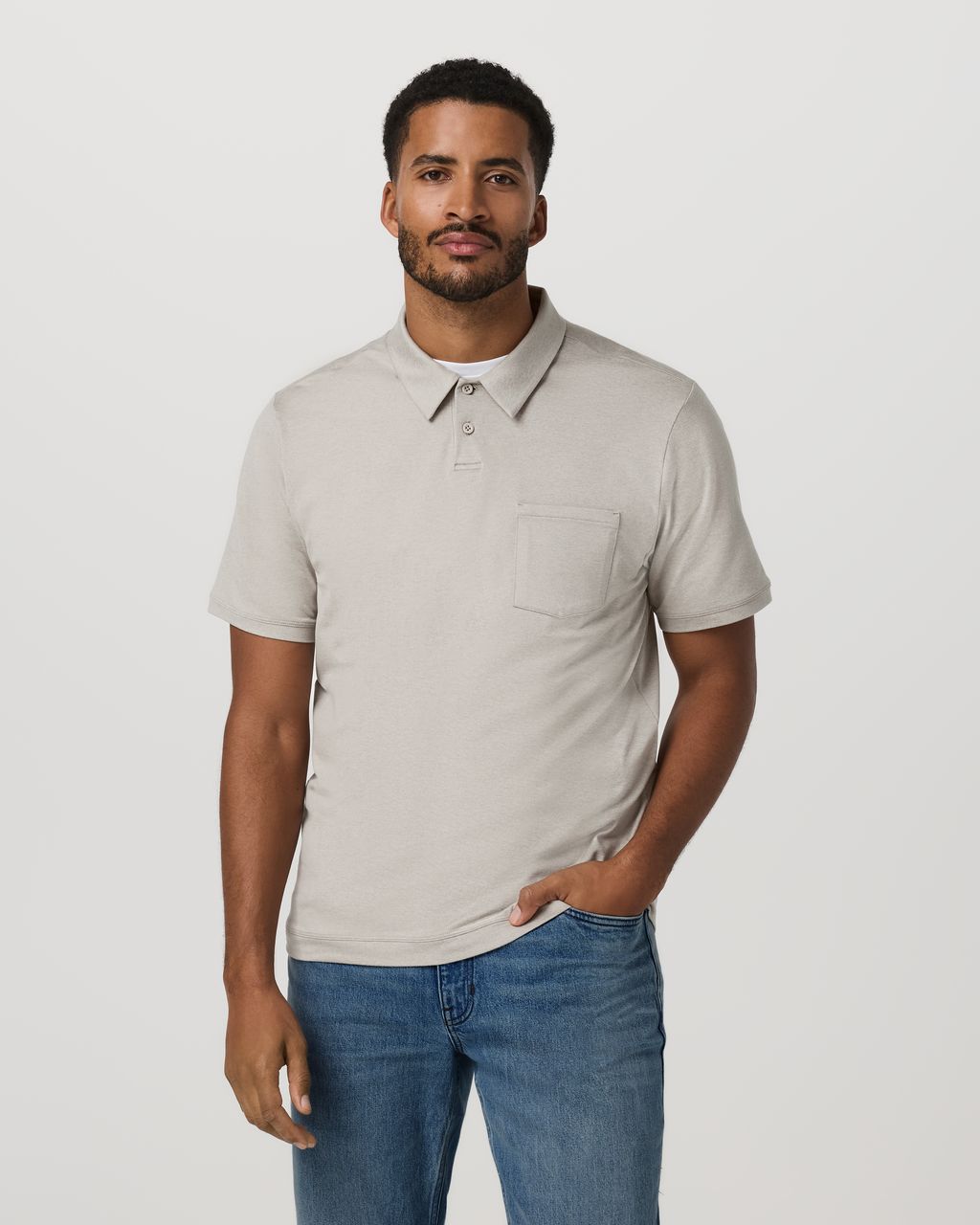 Short Sleeve Ponto Performance Polo | Dark Salt Heather
