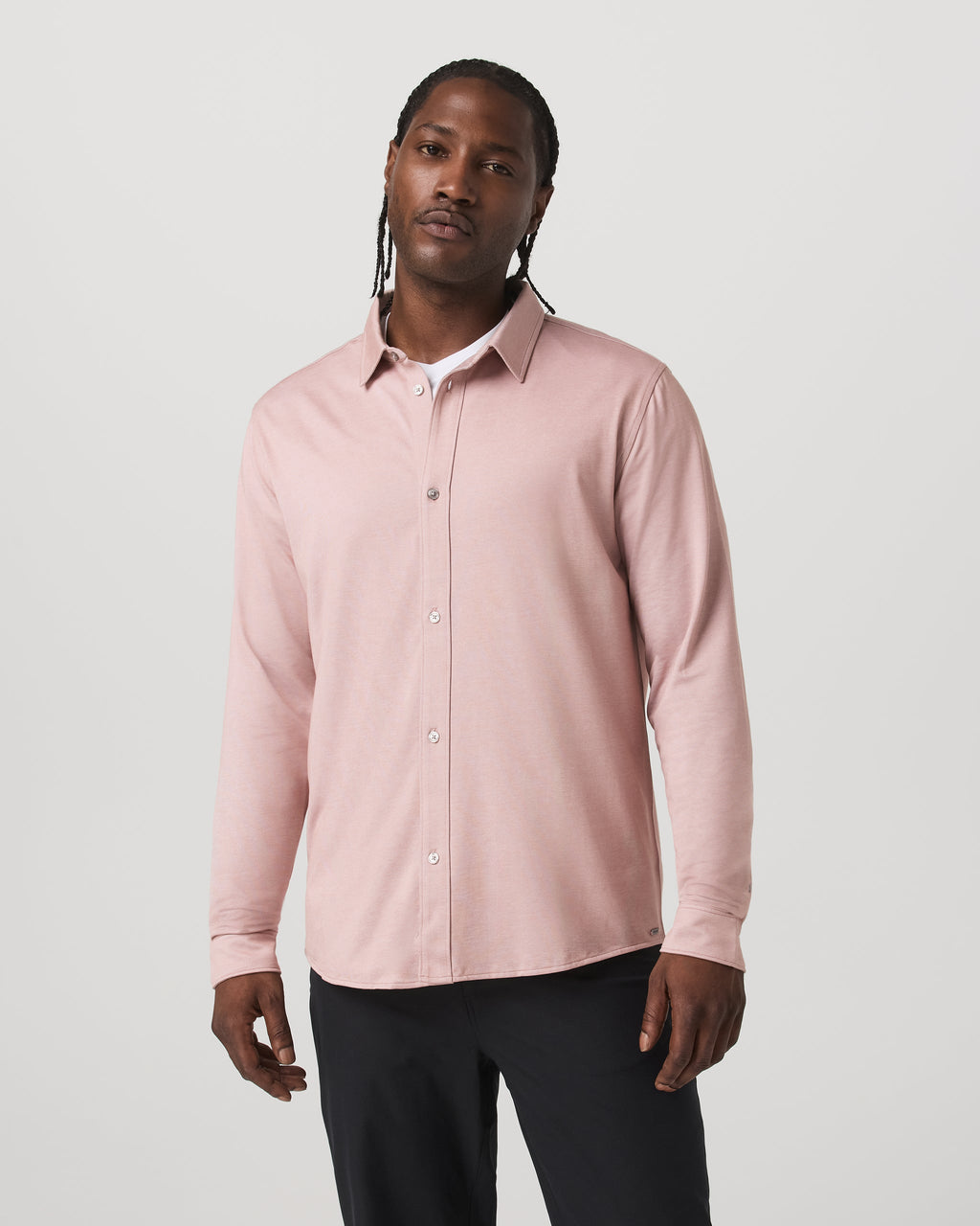 Long Sleeve Knit Oxford Button Down - Classic Fit | Mauve