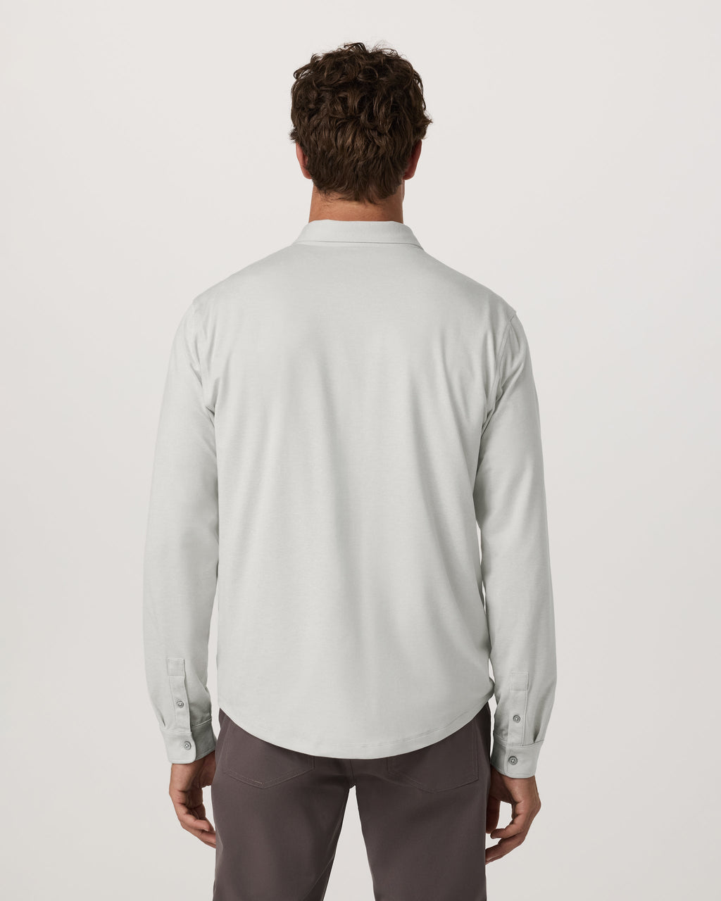 Long Sleeve Ponto Button Down Shirt | Salt Heather