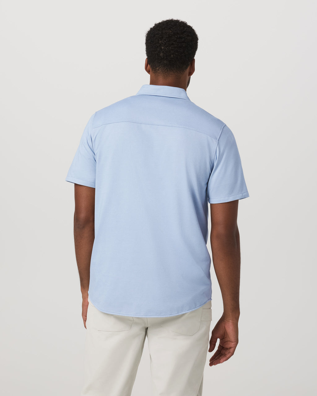 Short Sleeve Knit Oxford Button Down - Classic Fit | Blue Dusk