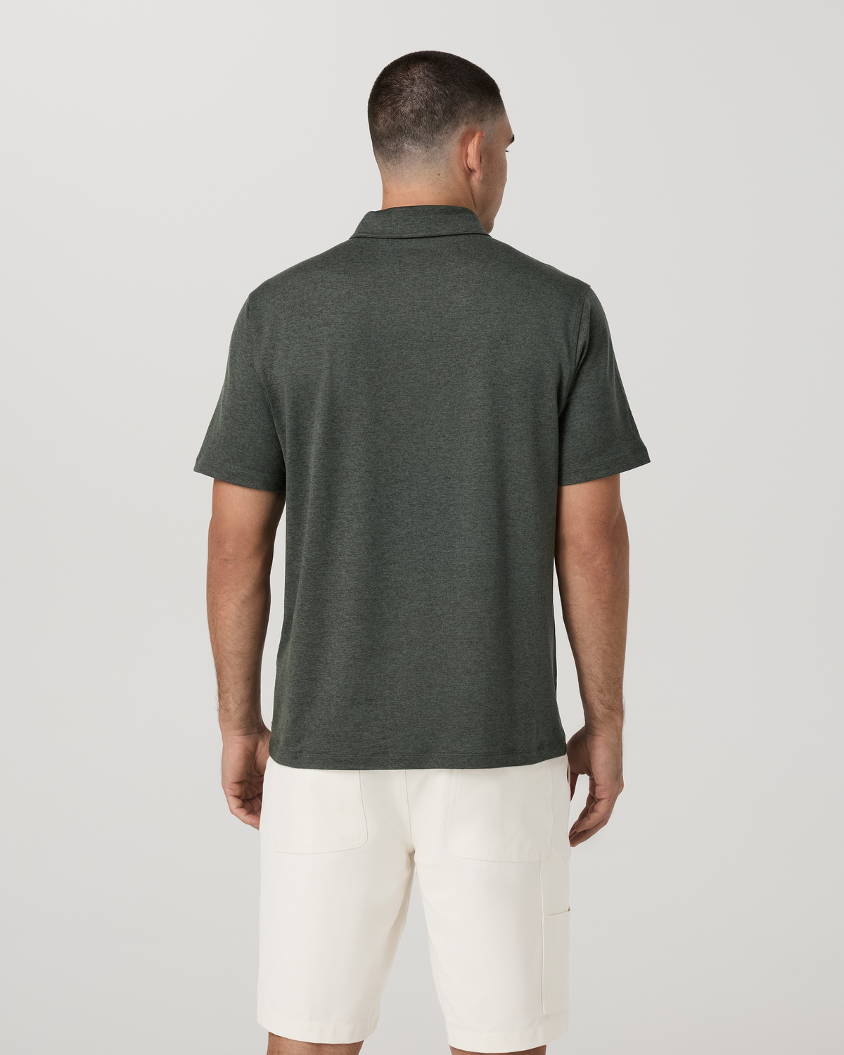 Short Sleeve Ponto Button Down Shirt | River Rock Heather