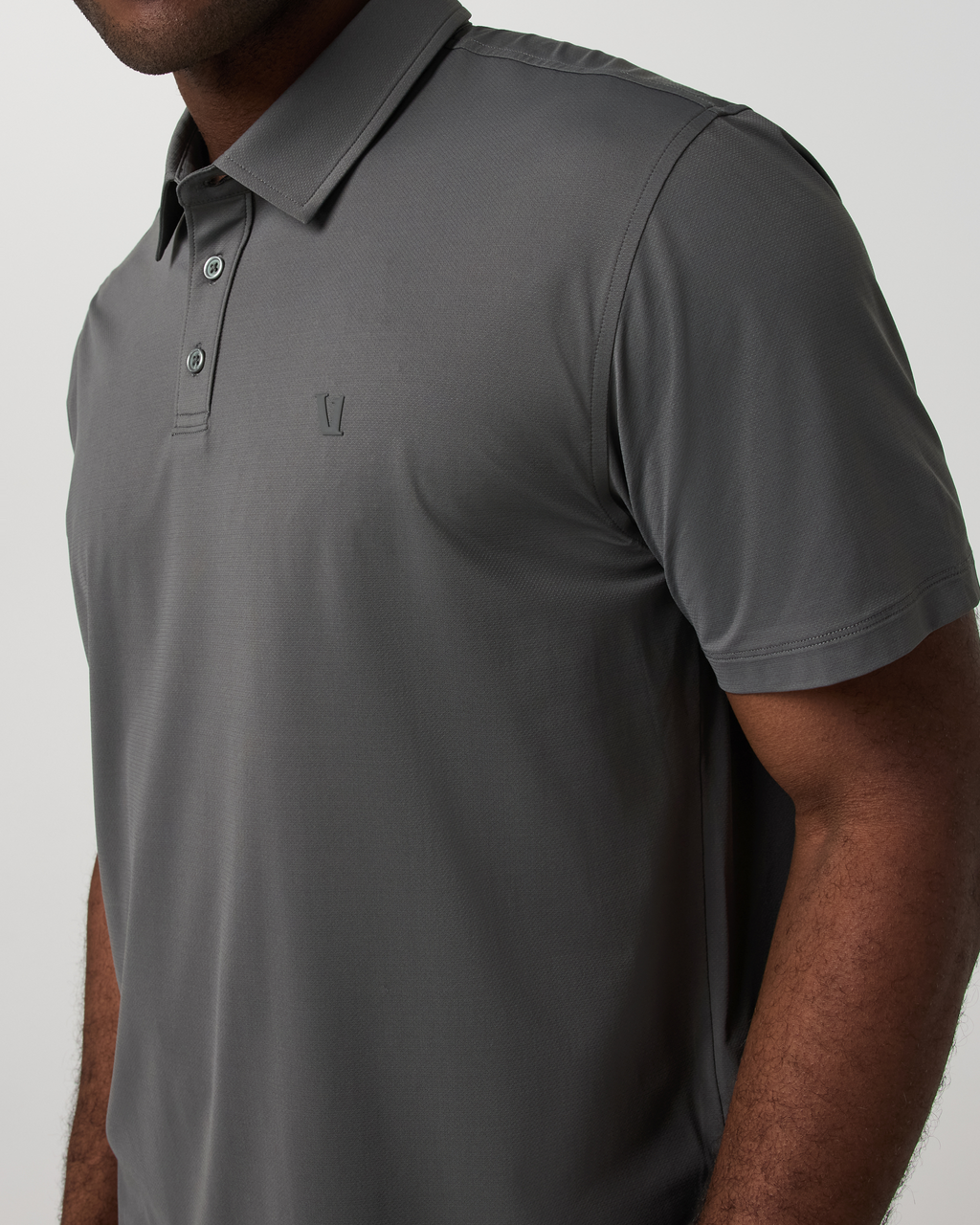 Short Sleeve Travellite Polo | Dark Pewter
