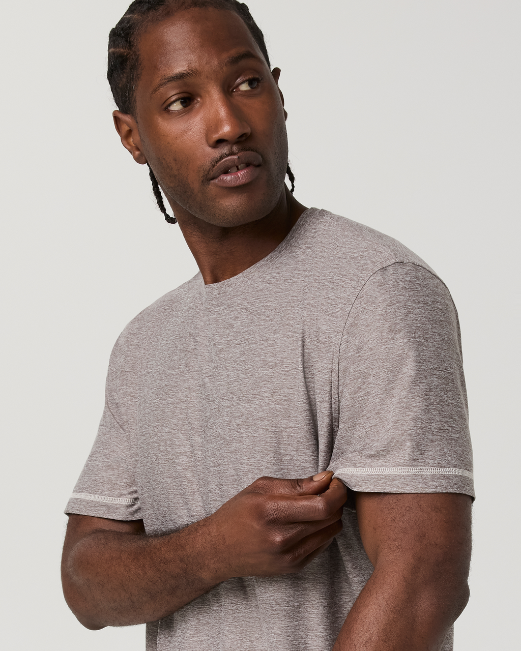 Short Sleeve Strato Tech Tee - Contrast | Heather Grey