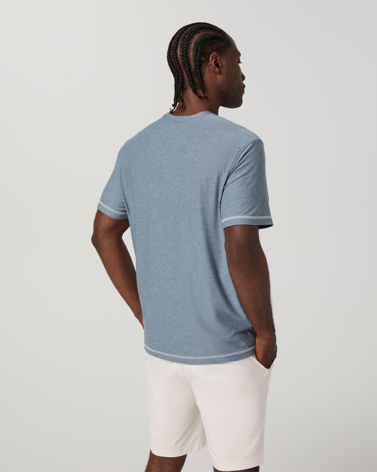 Short Sleeve Strato Tech Tee - Contrast | Waterfall Heather