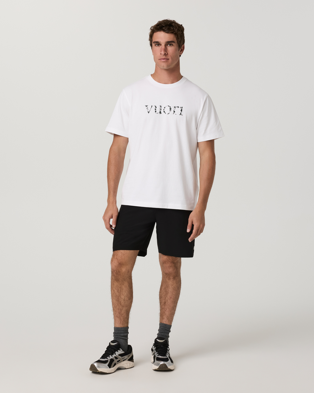 Short Sleeve Heavyweight Cotton Graphic Tee | White Logo Graphic