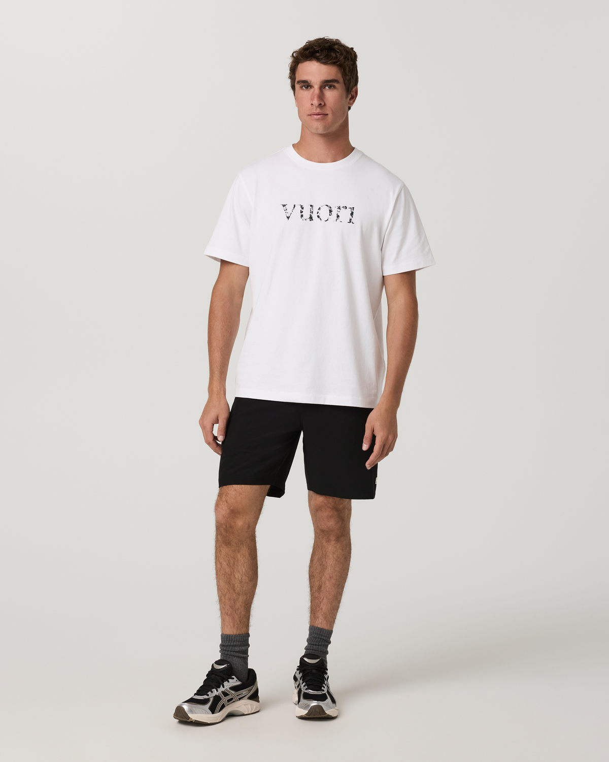 Short Sleeve Heavyweight Cotton Graphic Tee | White Logo Graphic