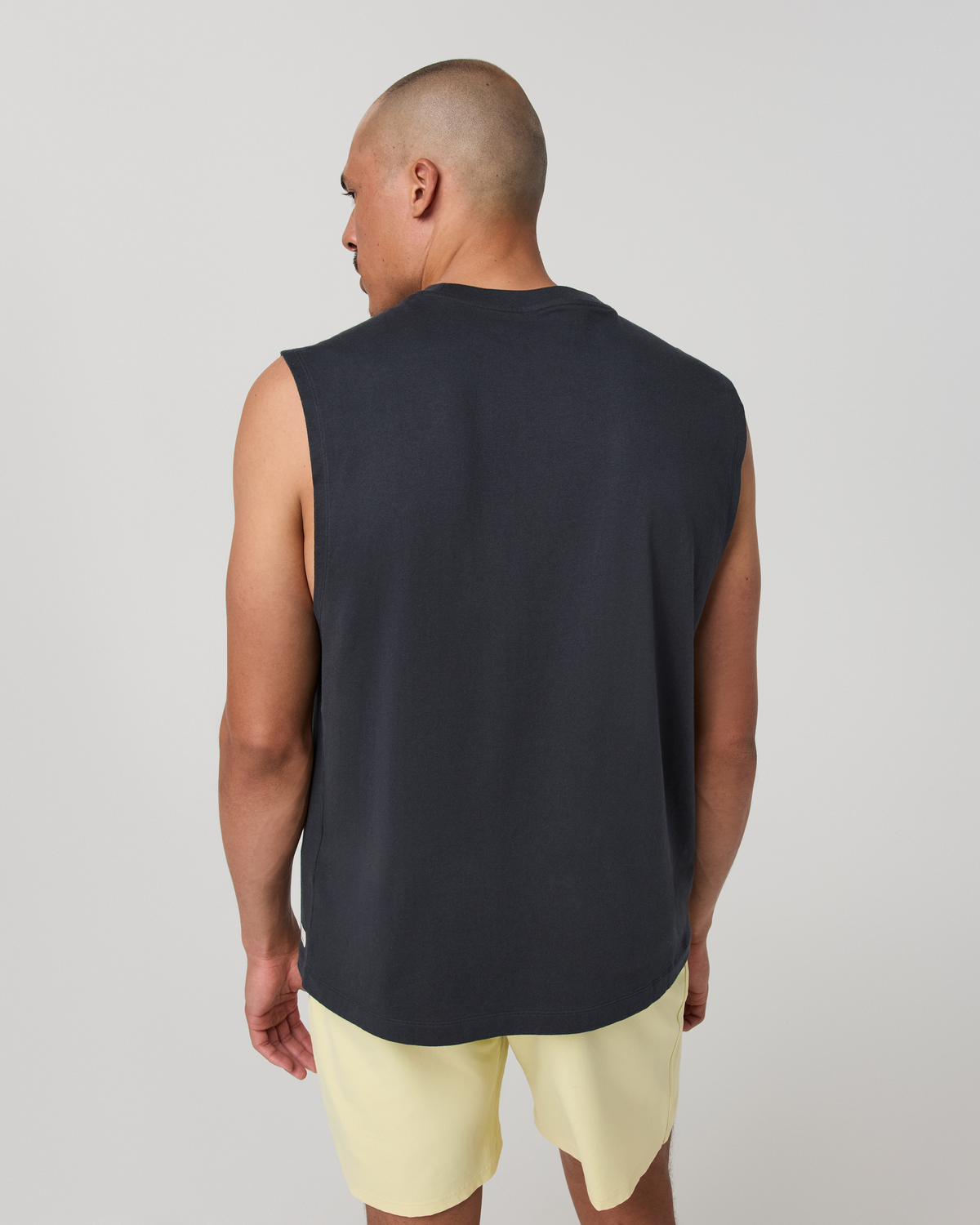 Sleeveless Heavyweight Cotton Muscle Tank | Navy