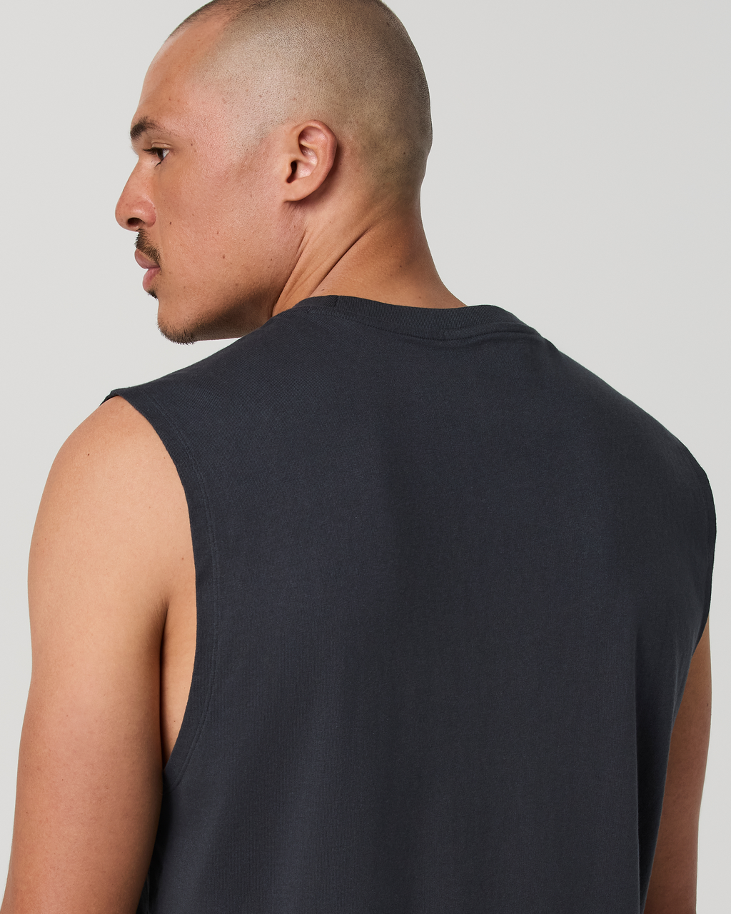 Sleeveless Heavyweight Cotton Muscle Tank | Navy