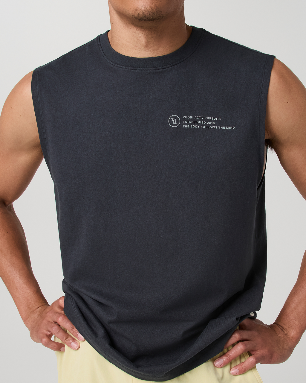 Sleeveless Heavyweight Cotton Muscle Tank | Navy