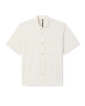 Short Sleeve Bridge Button Down - Relaxed Fit | Natural Pinstripe