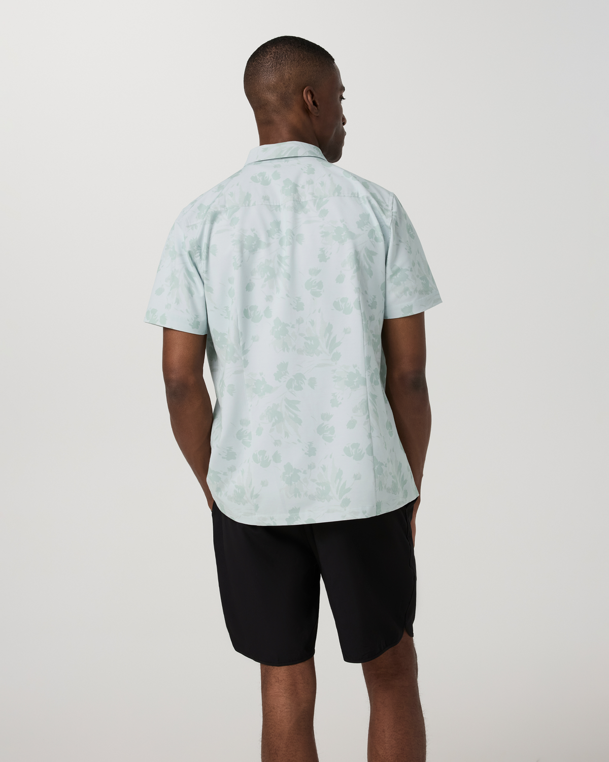 Short Sleeve Bridge Button Down | Storm Blue Fleur