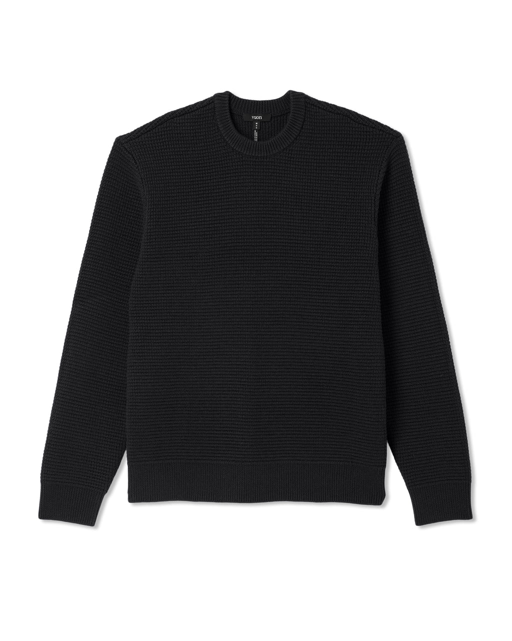 Denver Waffle Crew Sweater | Black