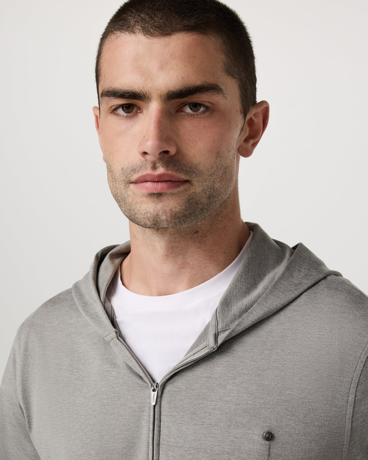 Ponto Full Zip Hoodie | Driftwood Heather