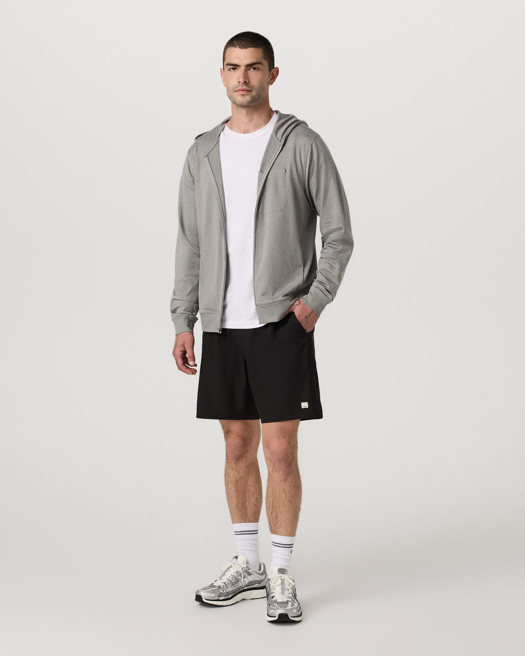 Ponto Full Zip Hoodie | Driftwood Heather