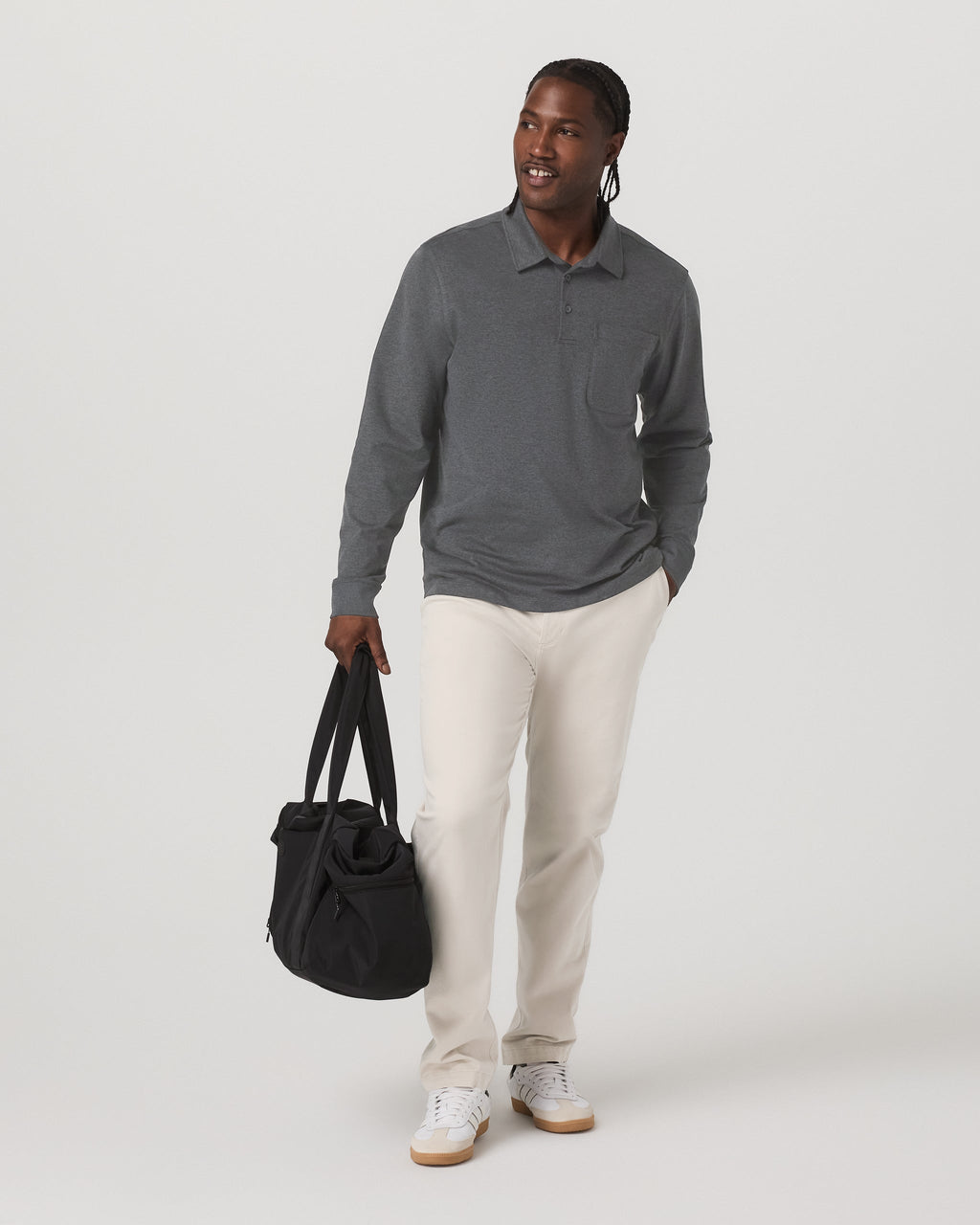 Long Sleeve Coronado Rugby | Charcoal Heather