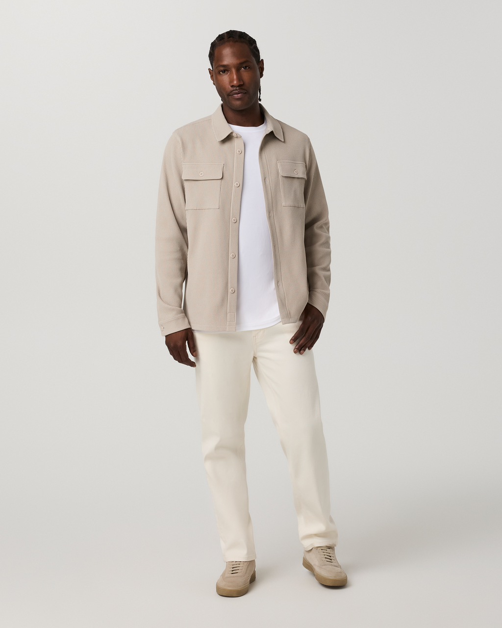 Tech Waffle Shirt Jacket | Dark Salt