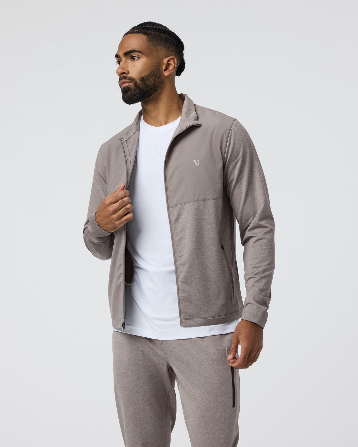 Sunday Element Track Jacket | Mocha Heather