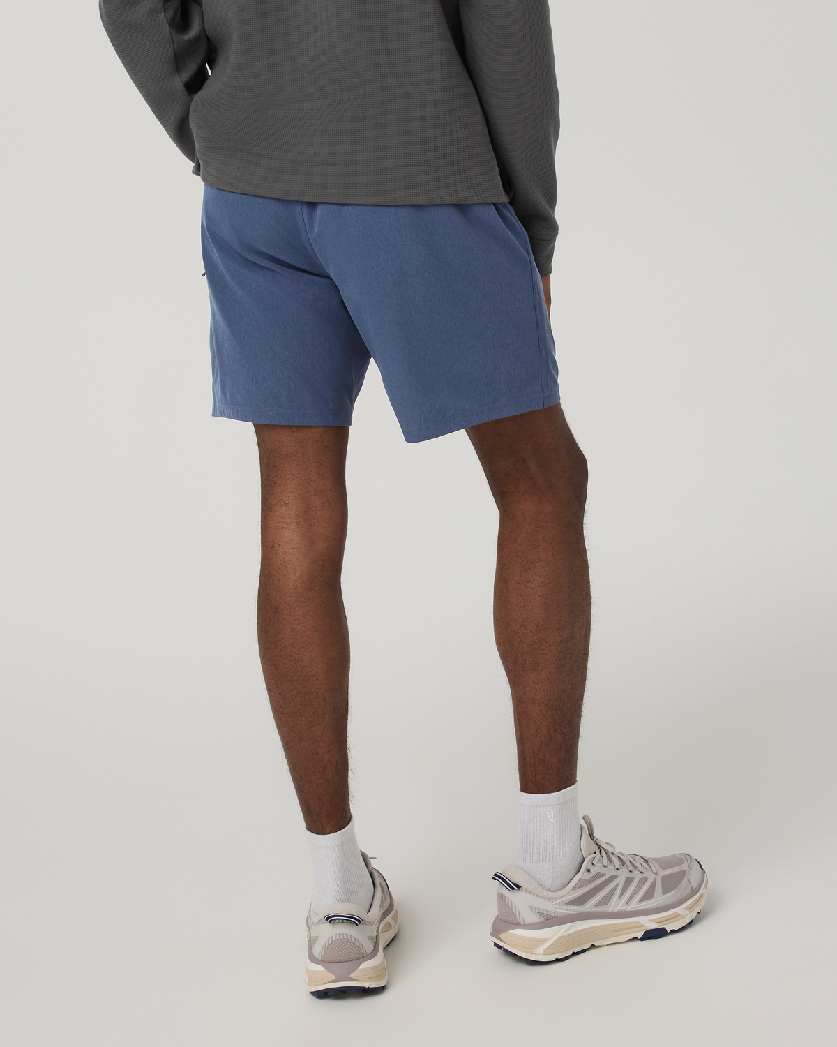 Banks Session Short Unlined 7" | Azure Linen Texture