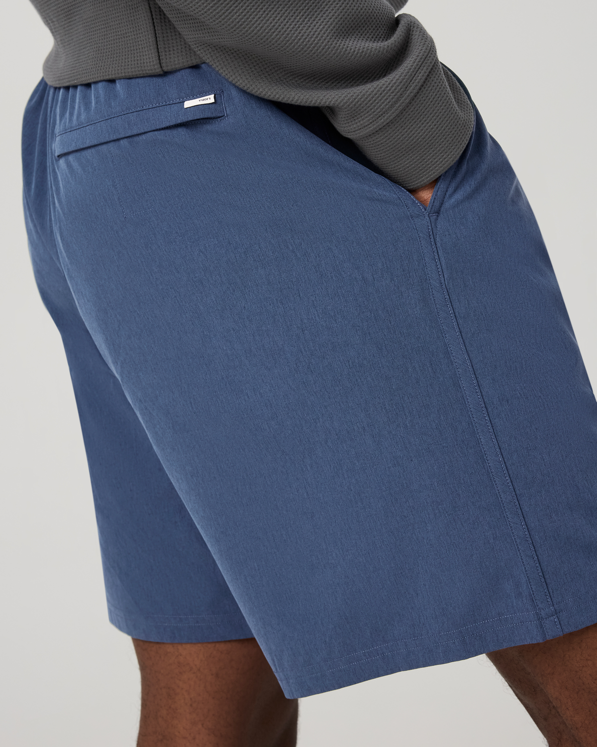 Banks Session Short Unlined 7" | Azure Linen Texture
