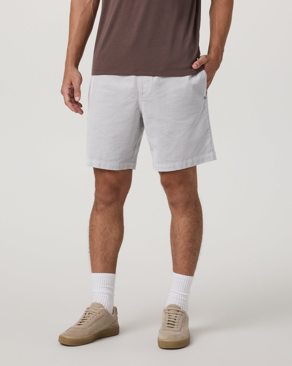 Optimist Elastic Waist Short 8" | Amethyst Grey