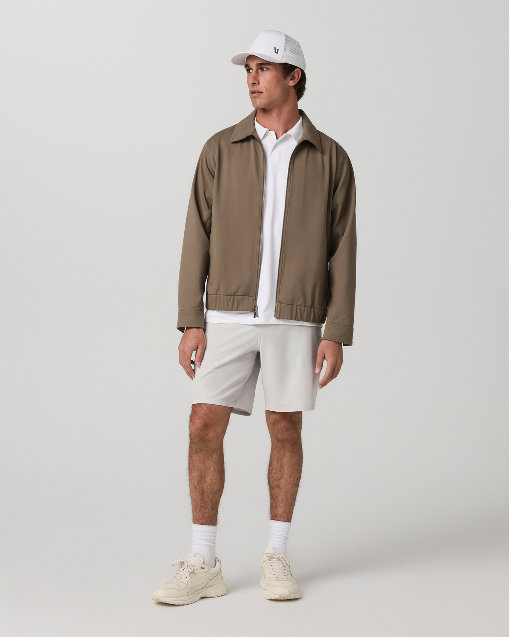 Aim Short 8" | Salt Linen Texture