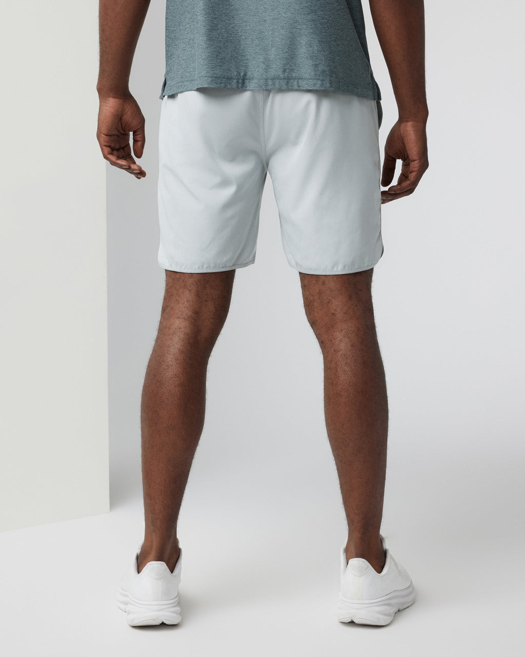Banks Short Unlined 7" | Sky Grey Linen Texture