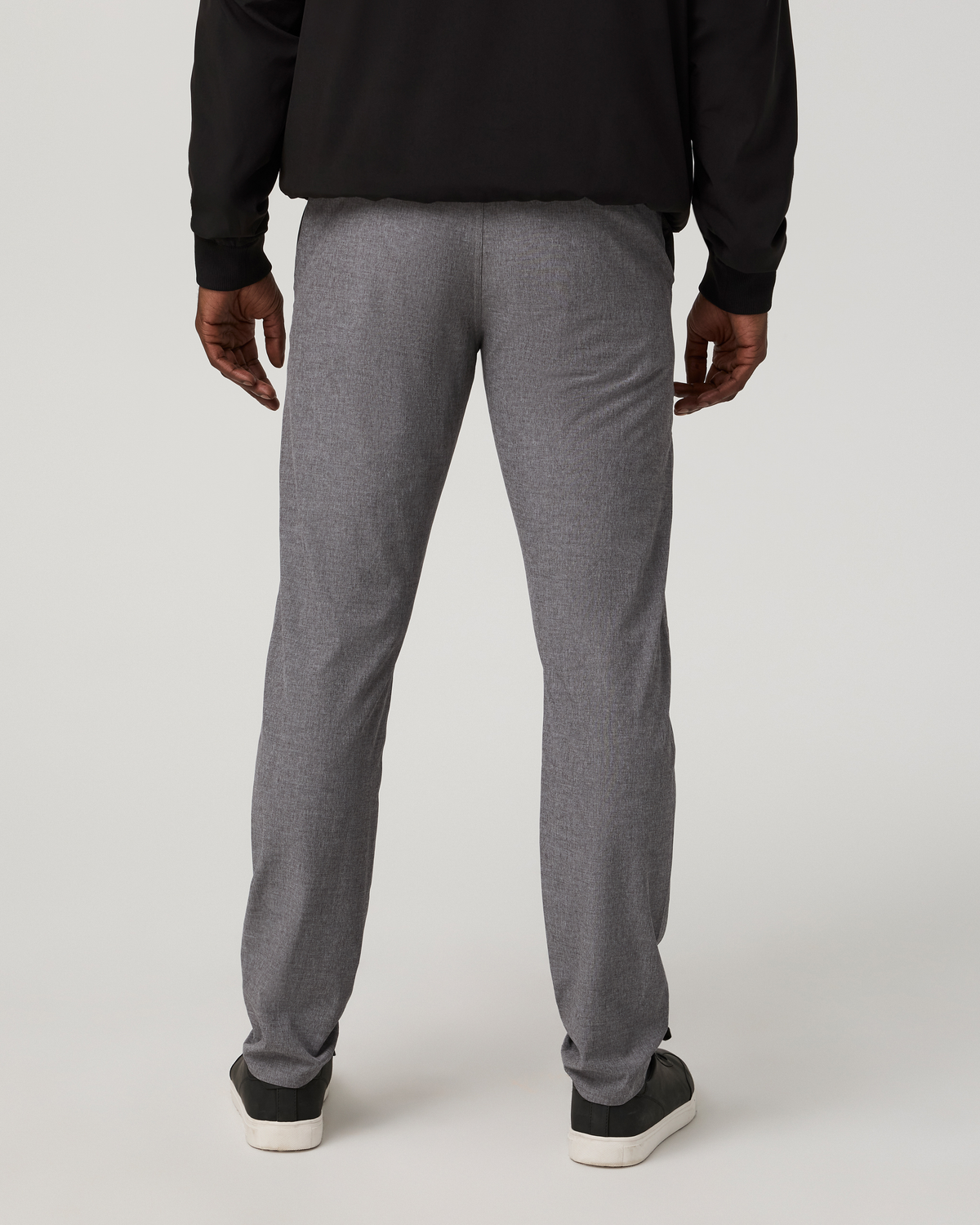 Aim Trouser Athletic Slim Fit 32" | Gull Grey Linen Texture