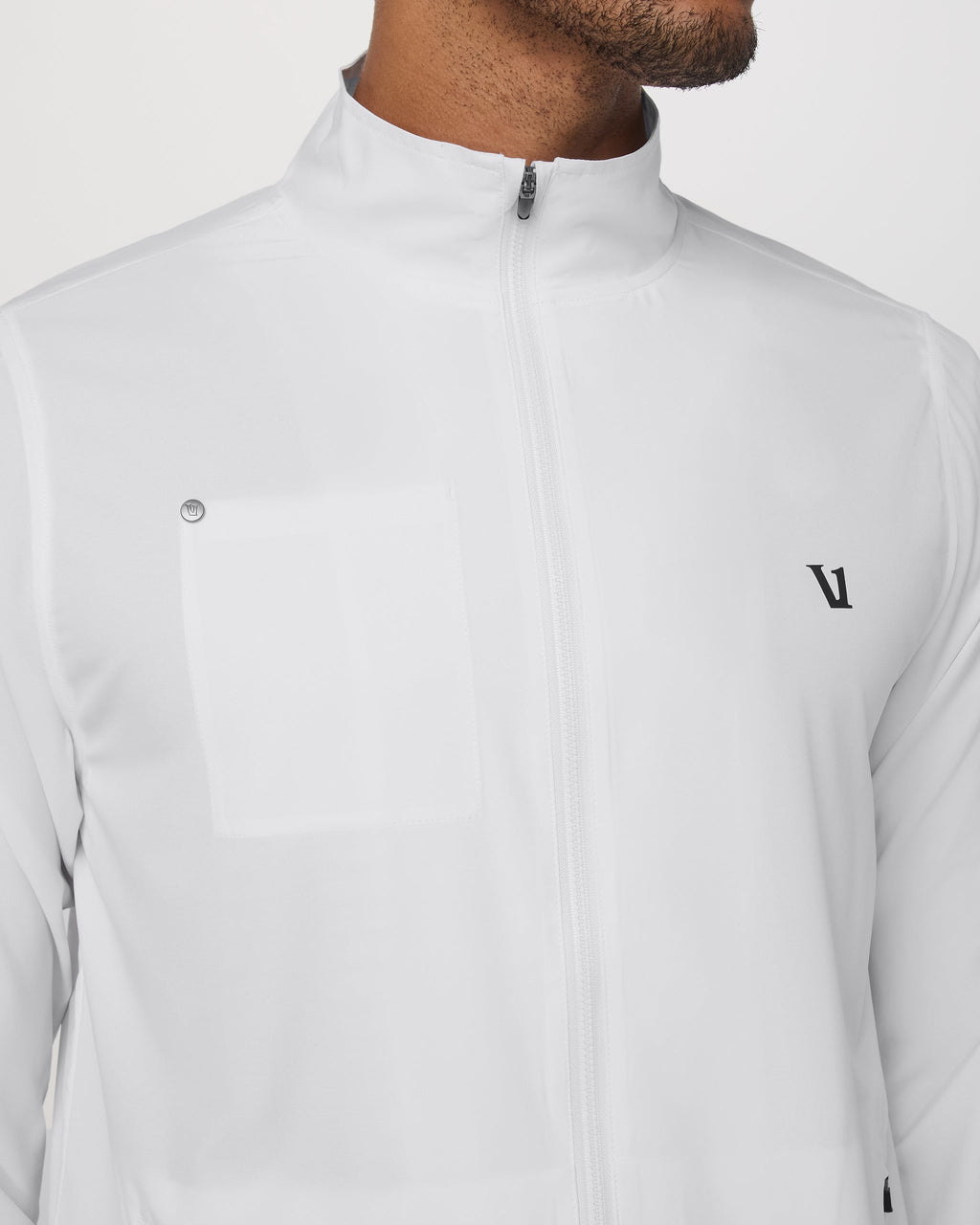 Venture Track Jacket | White Logo Graphic