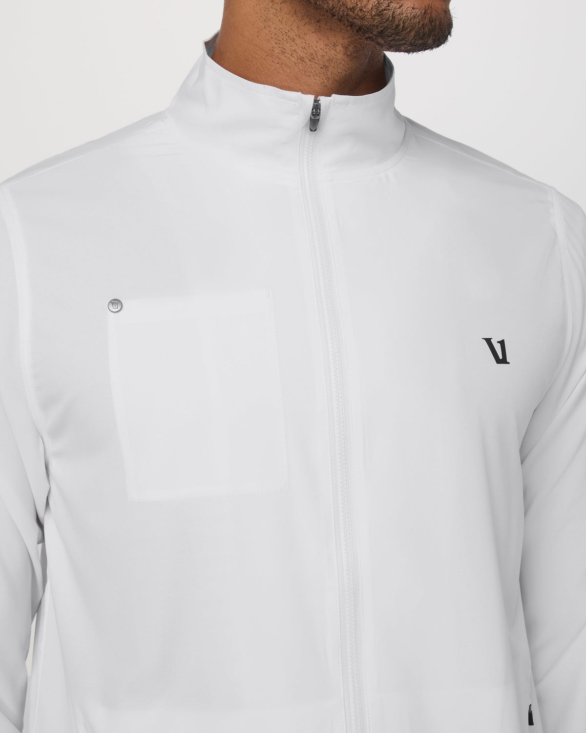 Venture Track Jacket | White Logo Graphic