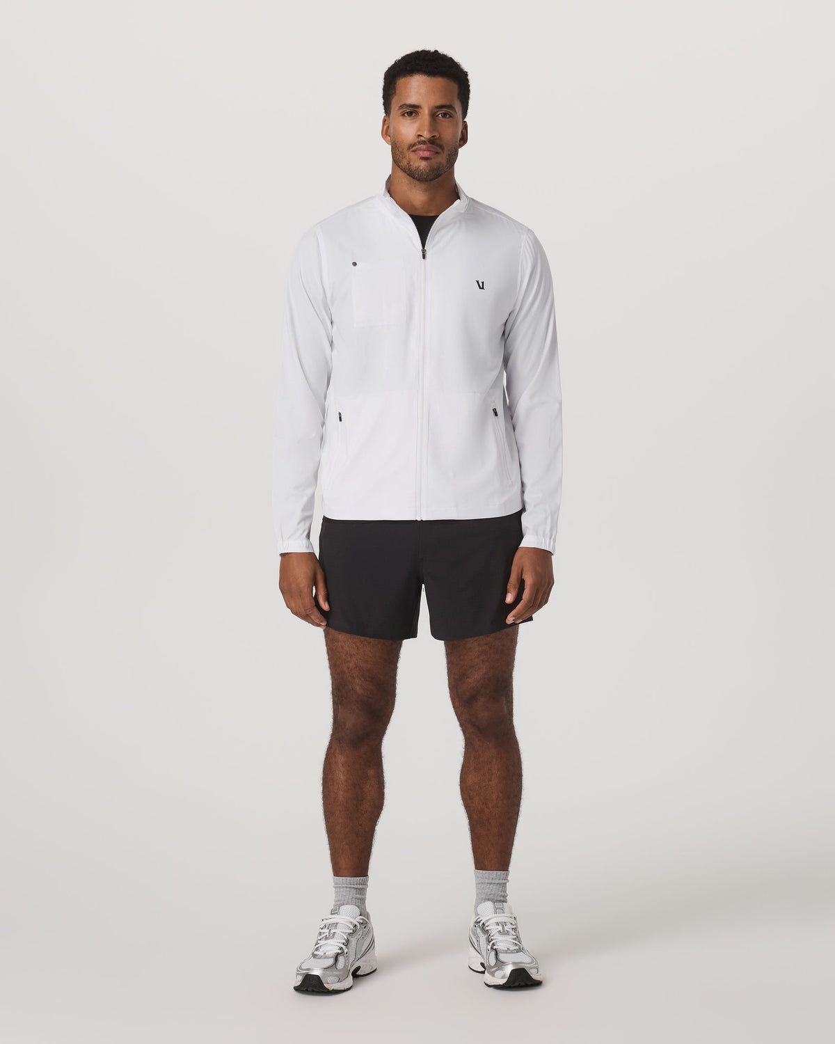 Venture Track Jacket | White Logo Graphic