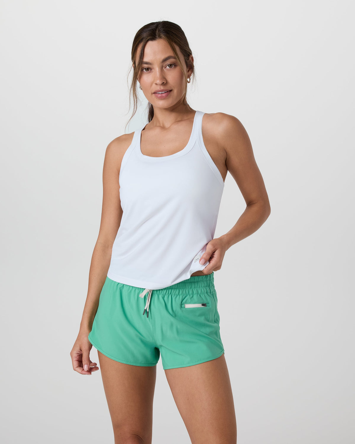 Lux Racerback Tank | White