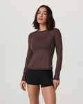 Long Sleeve Lux Crew Tee | Java