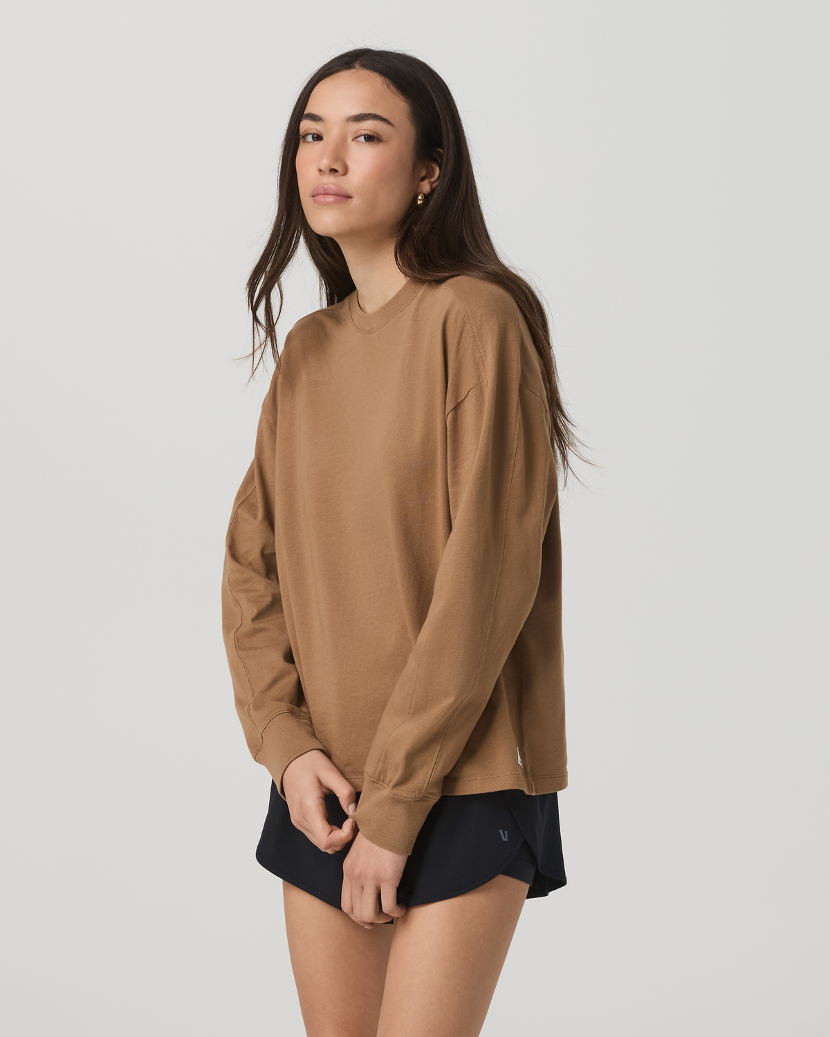 Long Sleeve Heavyweight Cotton Tee | Acorn