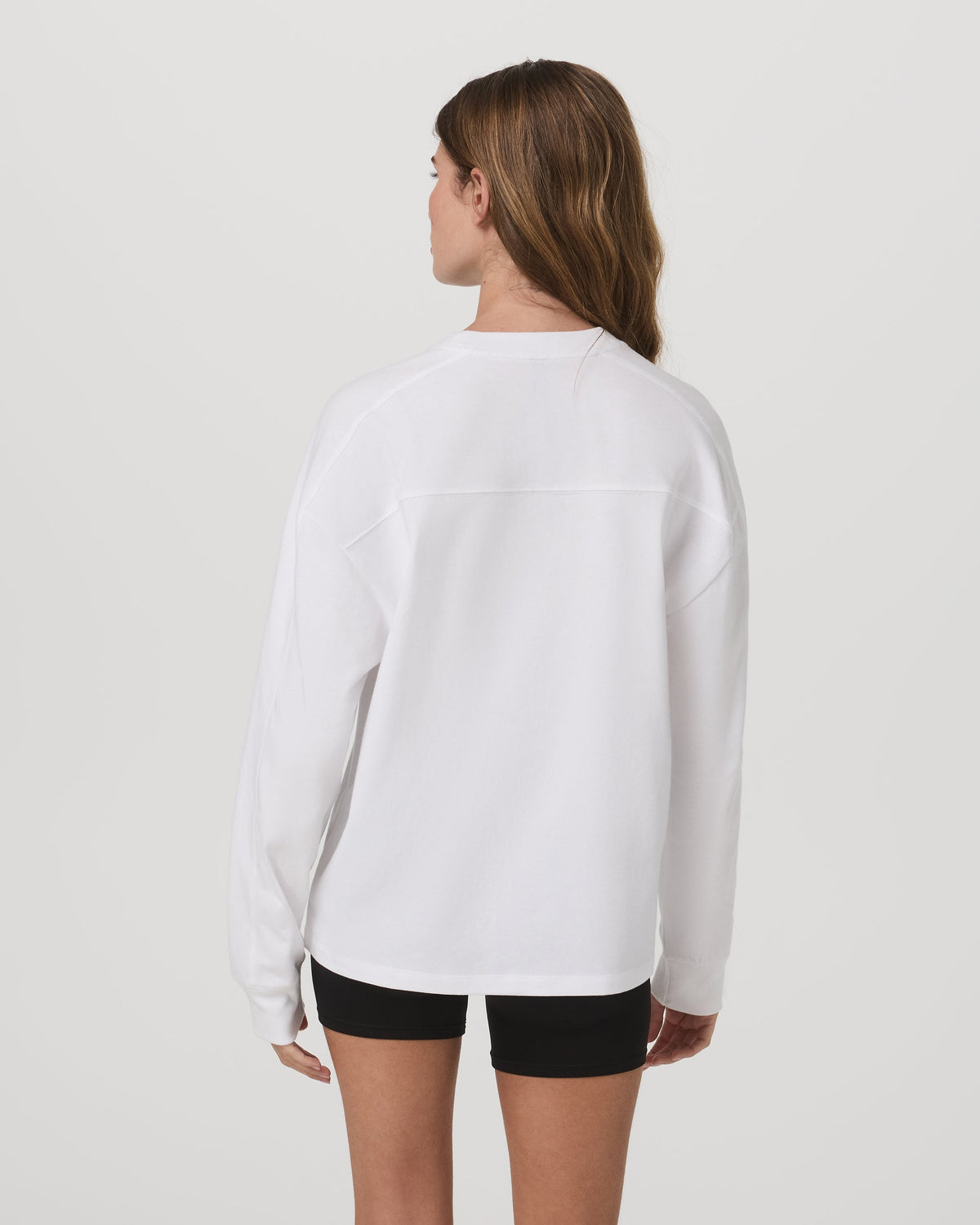 Long Sleeve Heavyweight Cotton Tee | White