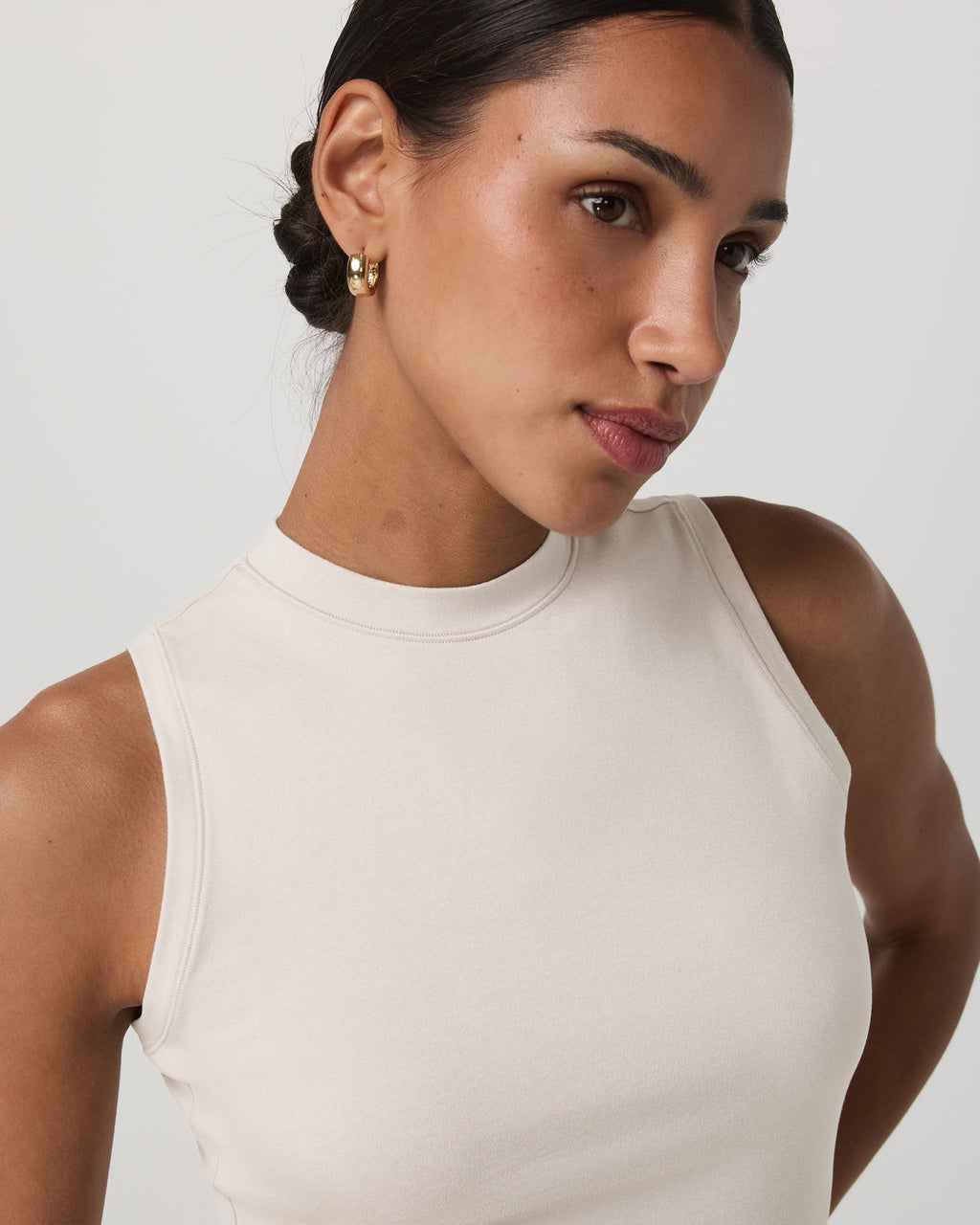 Halo Muscle Tank | Ecru Heather