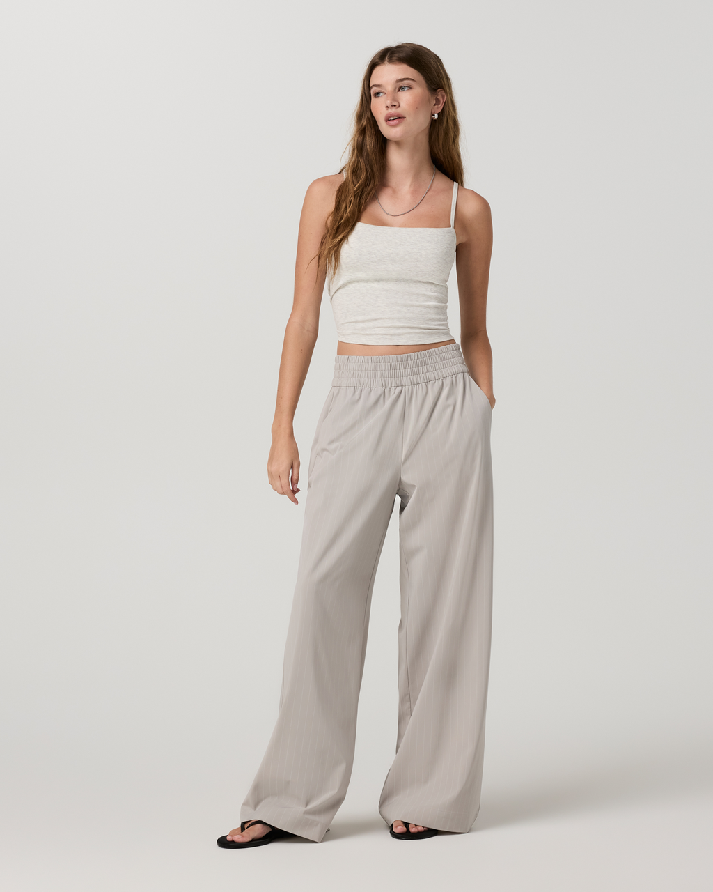 Pose Support Cami | White Heather Grey
